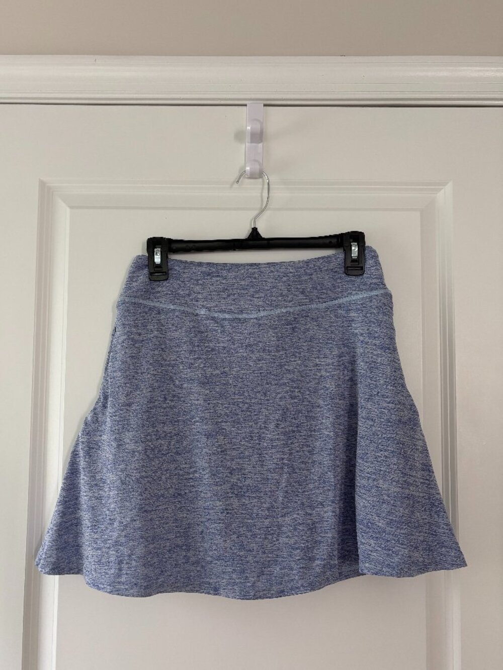 Xioker Women Denim Skort Skirt with Zipper and Pockets, – Size S